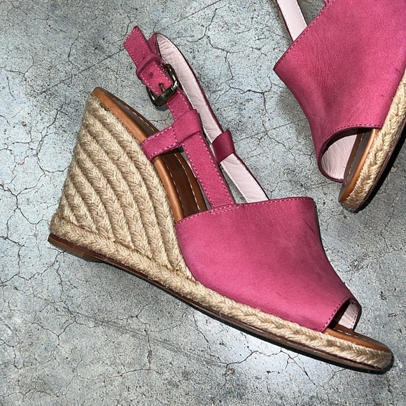Kate Spade magenta, suede espadrille wedges - Picture 2 of 7